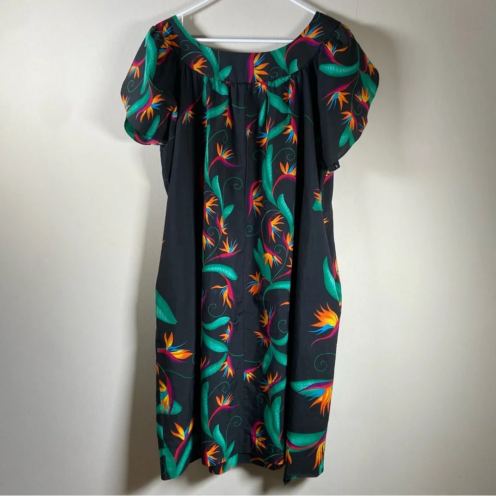 Vintage Handmade Birds of Paradise Tent Dress - Picture 2 of 7